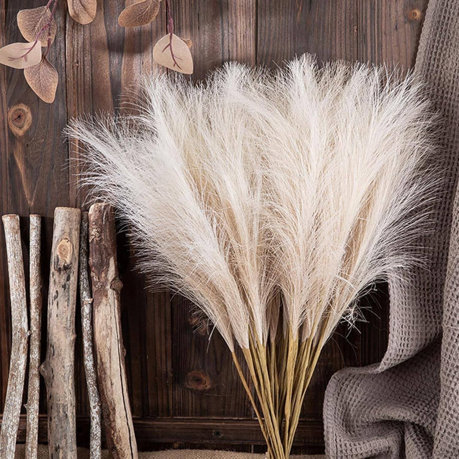 105CM Artificial pampas grass stick vase decor fascinating fluffy beautiful pampas
