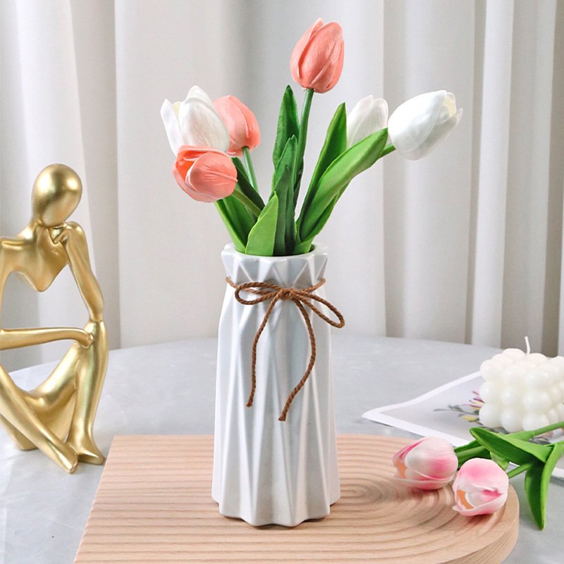 Pu Tulip Simulation Feel Tulip Flower Home Decoration Ornaments Wedding Photography Props Fake Flowers