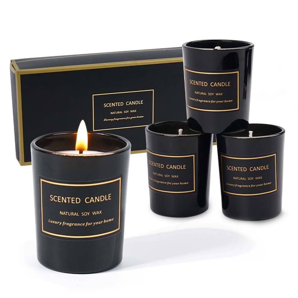 Decor Wholesale Gift Handmade Candle Custom Fragrance Tin Can Crystal Glass Soy Wax Scented Candles With Box
