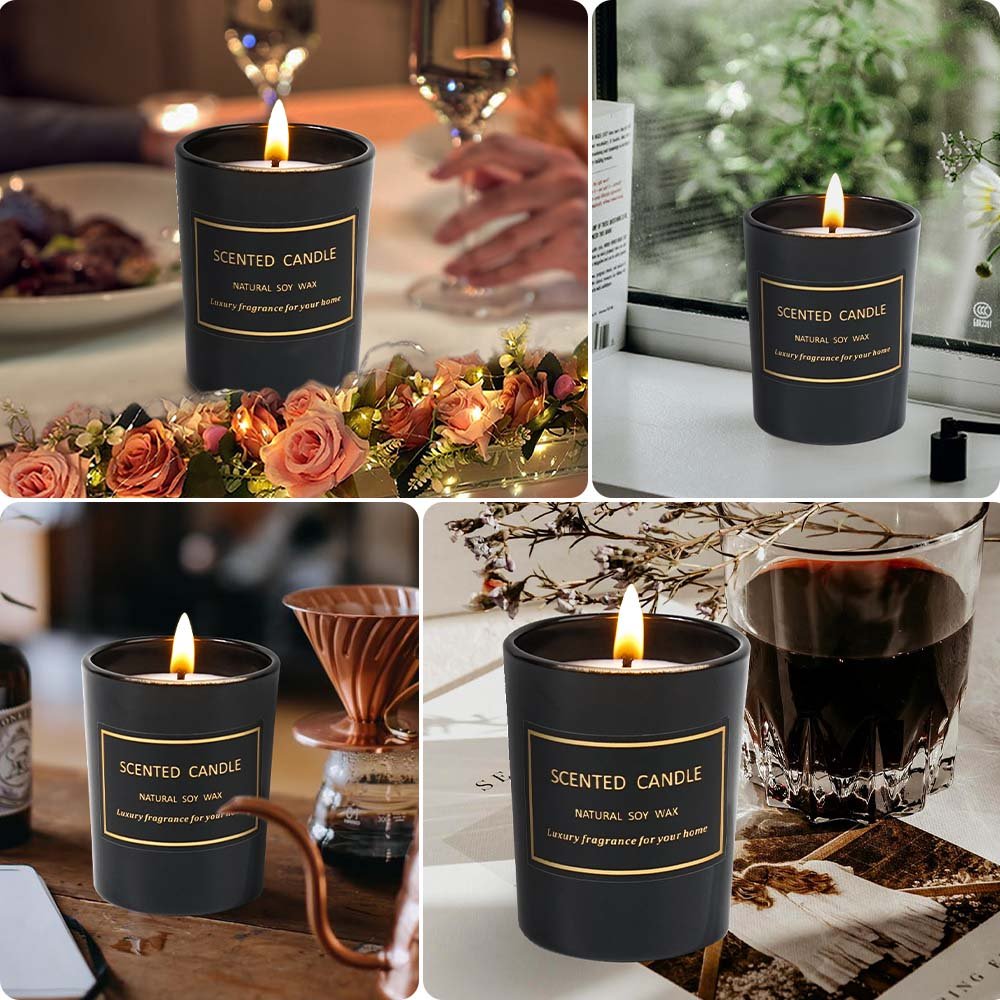 Decor Wholesale Gift Handmade Candle Custom Fragrance Tin Can Crystal Glass Soy Wax Scented Candles With Box