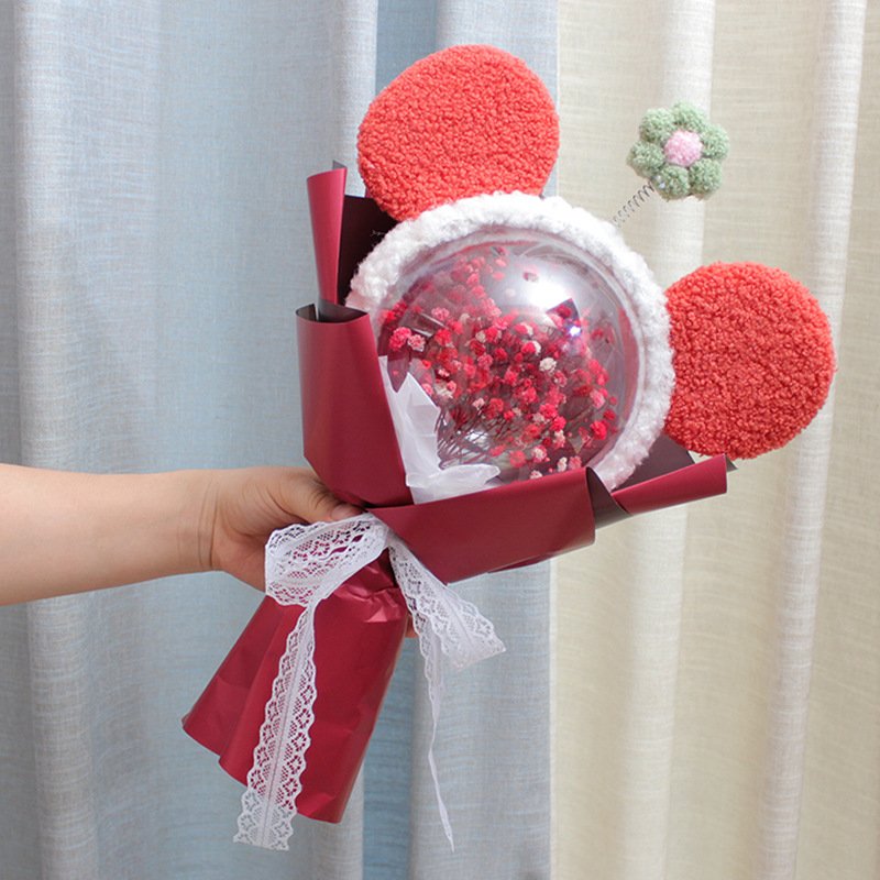 Hot sale Valentine's Day colorful mini baby's breath soap flowers dried flowers bouquet gift