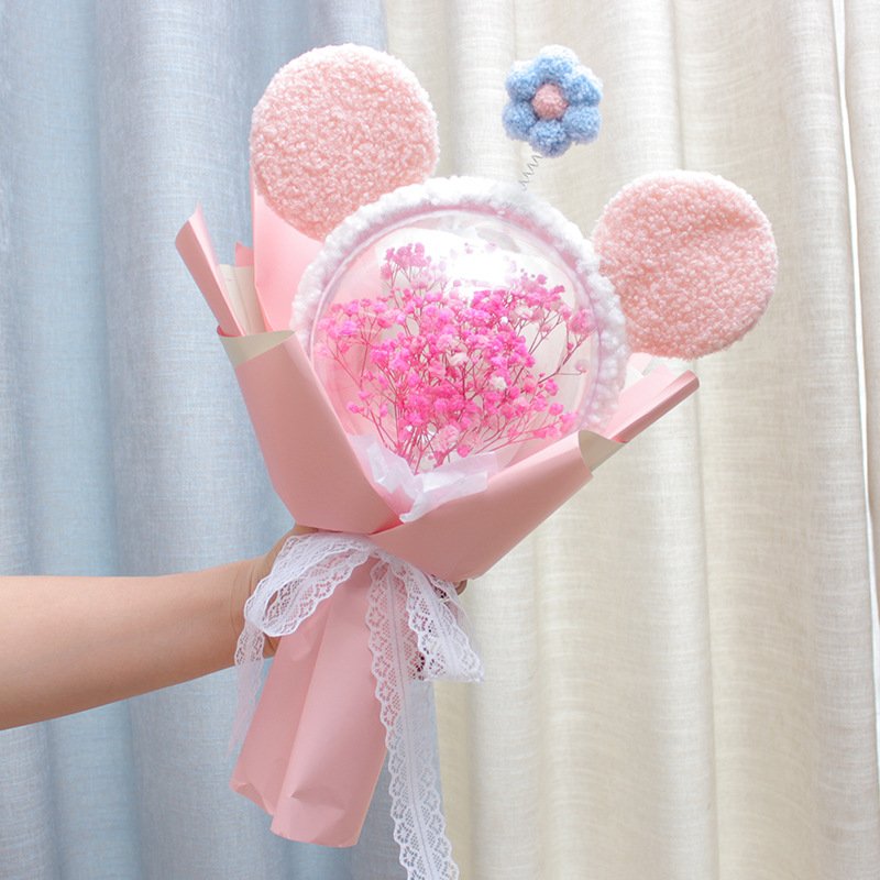 Hot sale Valentine's Day colorful mini baby's breath soap flowers dried flowers bouquet gift