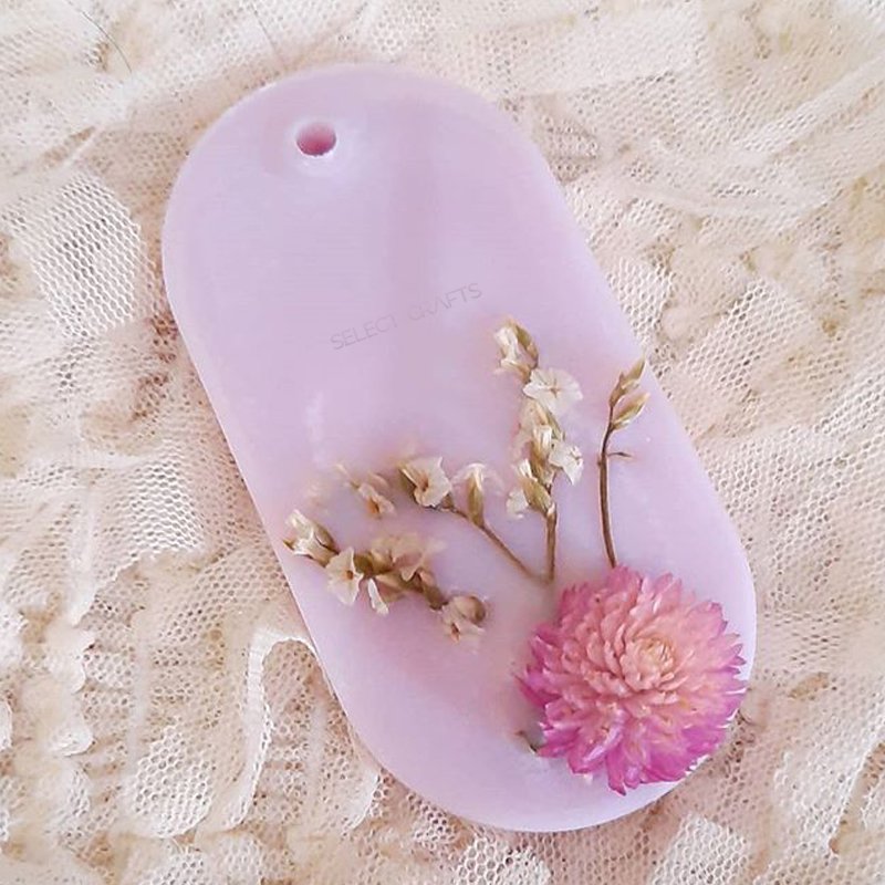 Novelty Design Wholesale Custom Handmade Dried Flower Home Decor Soy Wax Aroma Wax Tablets