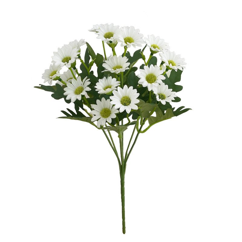 Customizable Size Artificial Daisy Flower Silken Bouquet Pastoral Home Garden Window Decor for Indoor Outdoor Wedding Wall Usage