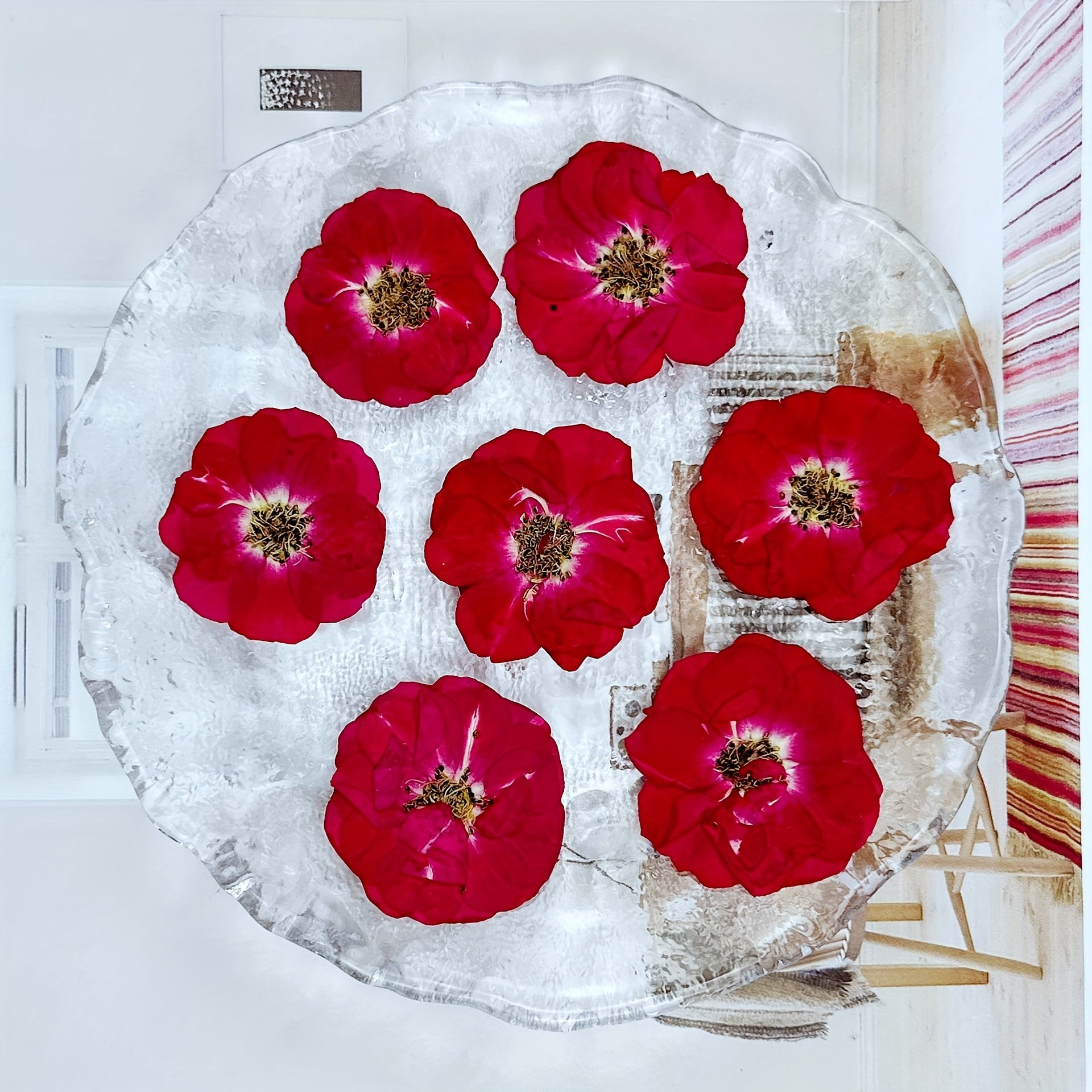 Dried Flower Pressed Rose Drip Gum Dried Flower Phone Case for Earrings Crafts Wind Chime Hair Clip DIY