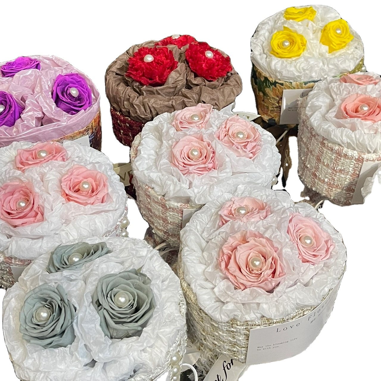 Wholesale Popular Mothers Valentines Day Gift Real Natural Long Lasting Preserved Rose Flower Bouquet