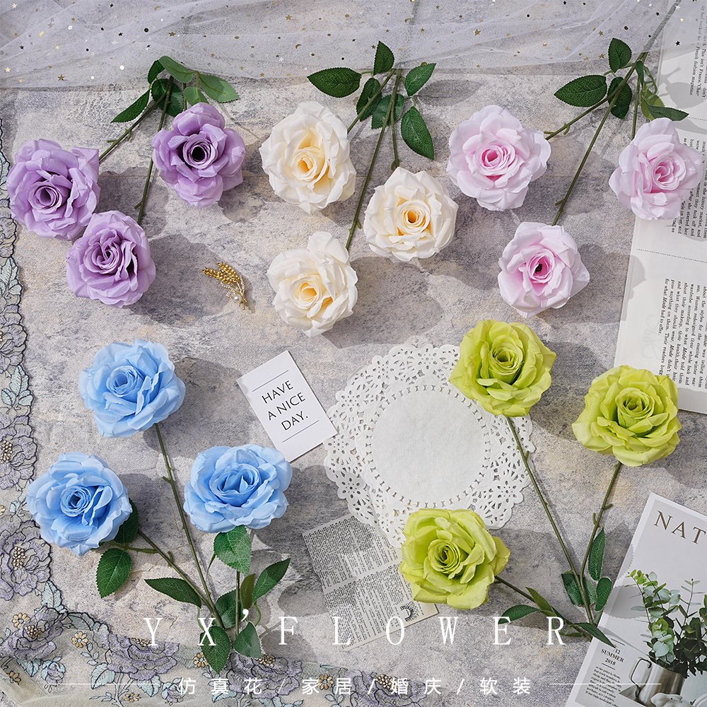 3 Diamond Rose Wedding Living Room Decoration Road Lead Rose Bouquet Photography Props Home Decoration