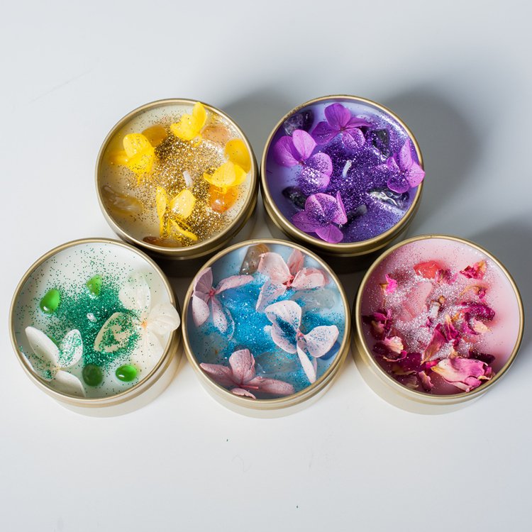 2023 New design, dried flower aromatherapy soybean wax, support customization