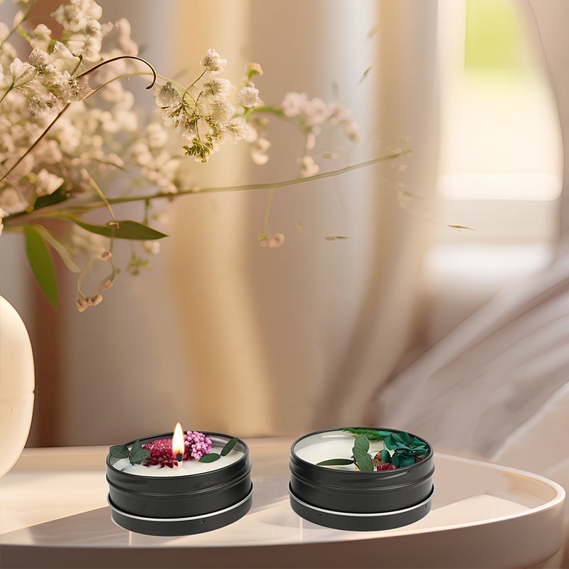 Canned Candledried Flower Scented Candle Gift Boxhandmade Candles Creative Romantic Smokeless Scented Candles