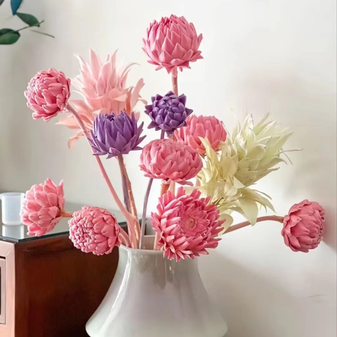 High Quality Dried Flower Cynara Scolymus Artichoke for Wedding Home Table Decor Floral Arrangement