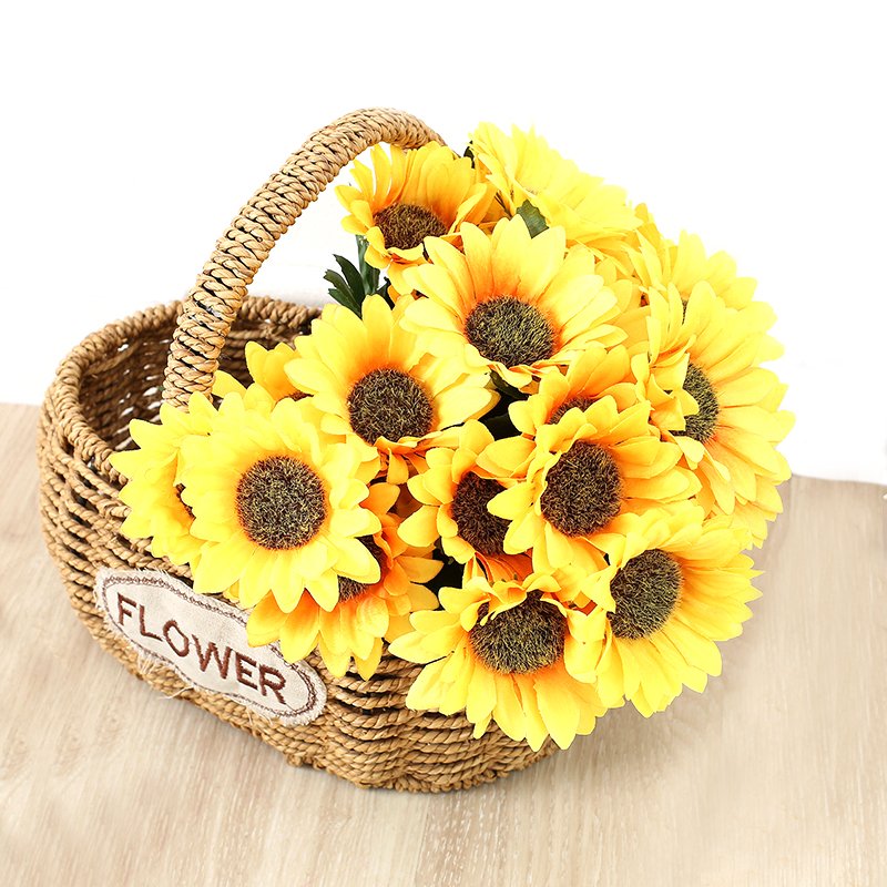 hot sale artificial sunflower manufacturers wholesale handmade wedding sunflowers with natural touch and bright colors