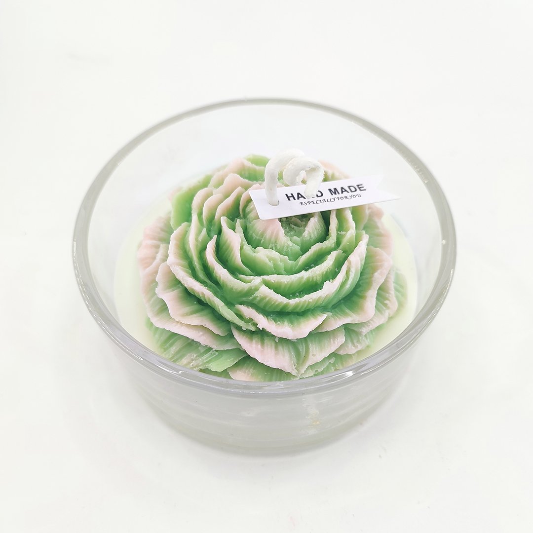 Customizable Dry Flower color Candles Aromatherapy Scented Crystal Candle In Black Tin