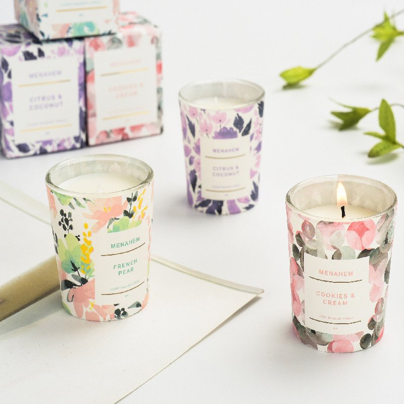2024 High Quality Smokeless Scented Candle With Gift Box Customised Handmade Soy Wax Scented Candle