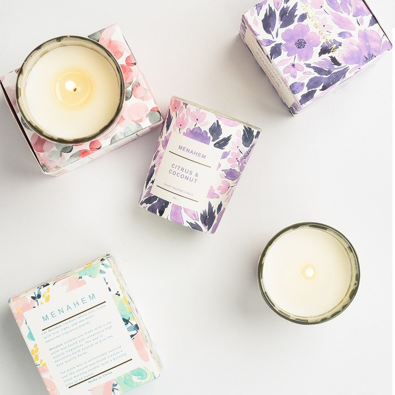 2024 High Quality Smokeless Scented Candle With Gift Box Customised Handmade Soy Wax Scented Candle