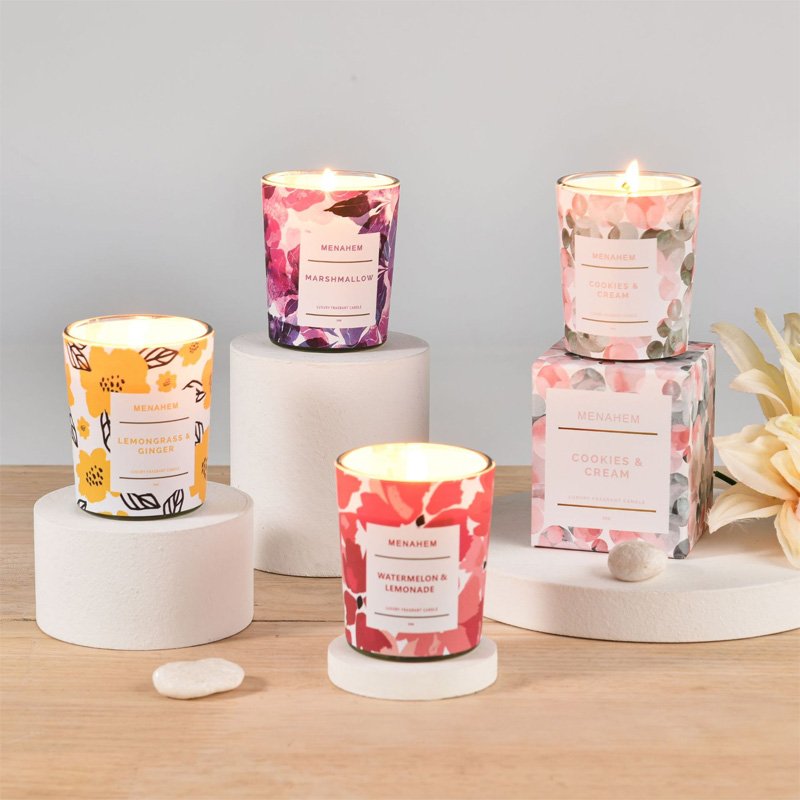 2024 High Quality Smokeless Scented Candle With Gift Box Customised Handmade Soy Wax Scented Candle