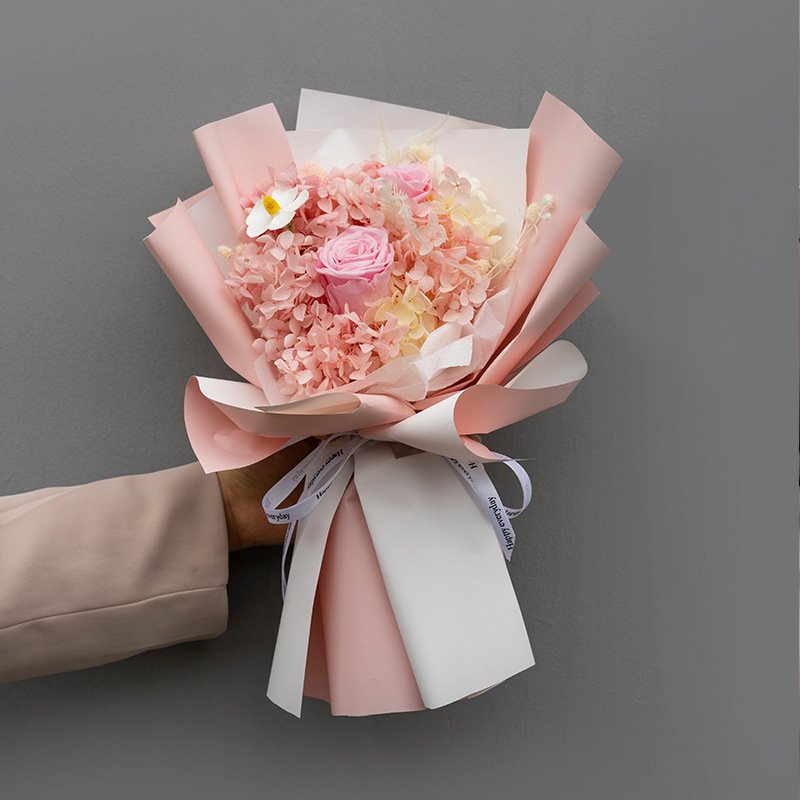 Valentine's Day Bouquet Preserved Flower Dried Rose Wholesale Home Decoration Valentine's Day Gift