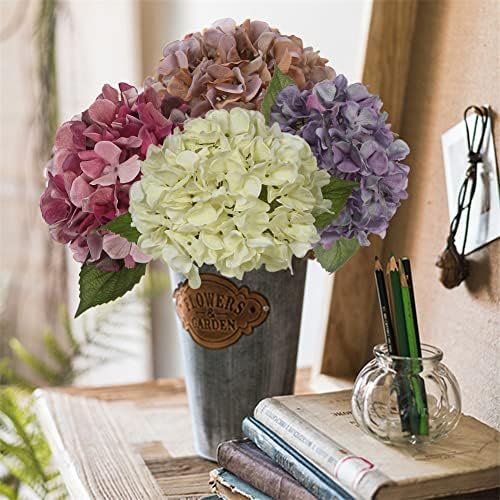 4 PCS Dried Hydrangea Dried Flowers Tall Large Hydrangea Stems Hydrangea Arrangement for Home Office Desktop Centerpiece