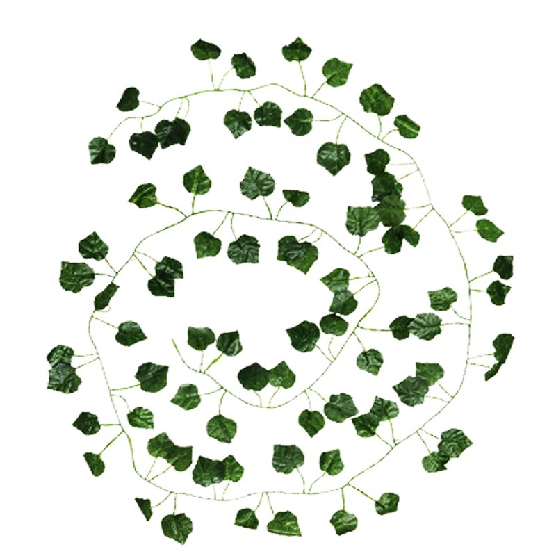 2.2m Green Ivy 81 Leaves Artificial Plants Grape Vine Foliage Home Wedding Decorative Flowers Artificial Dried Door Grape Leaf