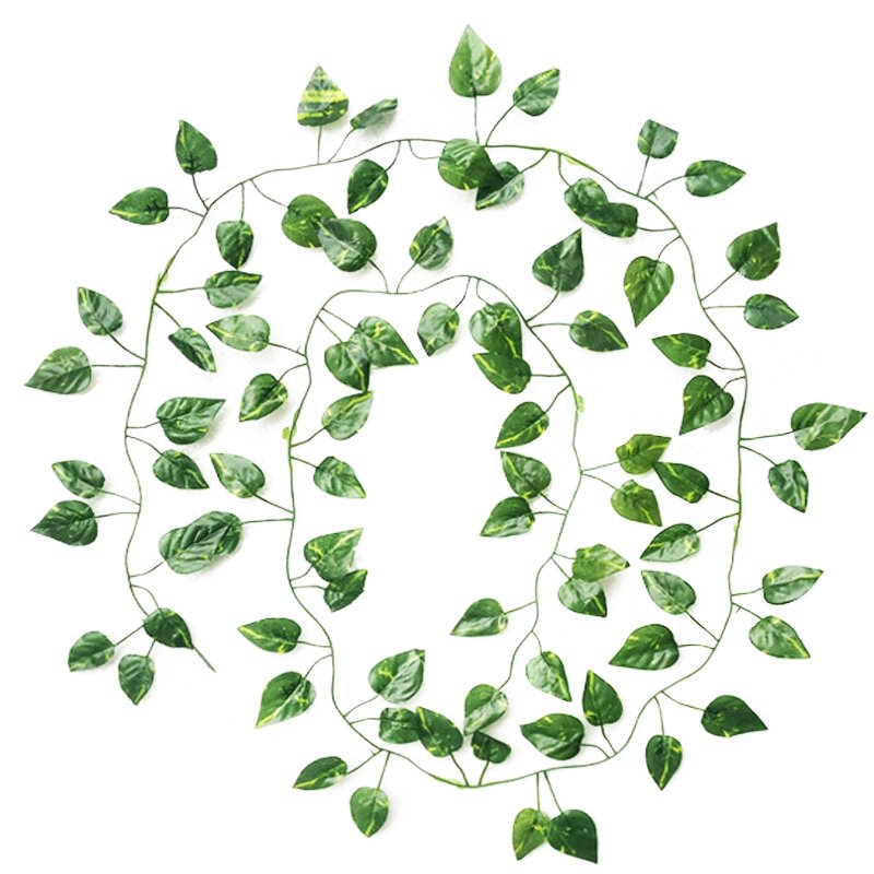 2.2m Green Ivy 81 Leaves Artificial Plants Grape Vine Foliage Home Wedding Decorative Flowers Artificial Dried Door Grape Leaf