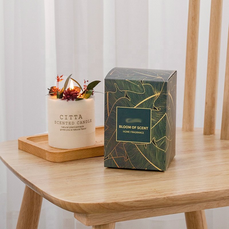 Popular Custom Fragrant Home Ornaments Dried Flowers Soybean Wax Naturally Scented Works Candle Set for Diy Art Making Geurkaars
