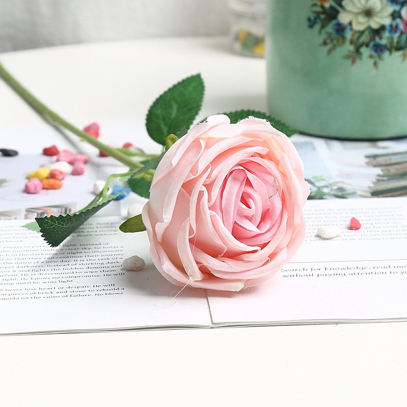 High Quality Single Imperial Rose Simulation Rose Flower Living Room Decoration Flowers Wedding Flower Wall Floral Arrangement