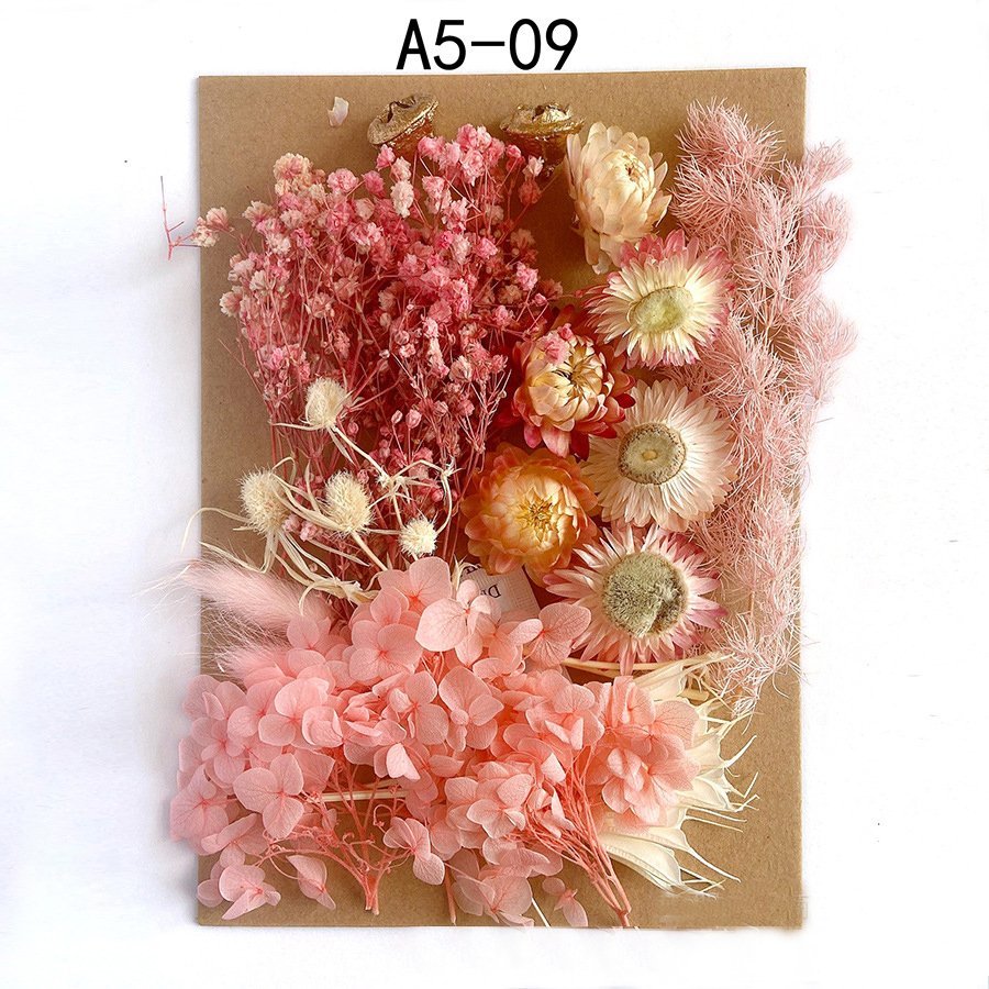 GH-151 wholesale real touch handmade preserved hydrangea baby breath dried flower raw material diy for photo frame