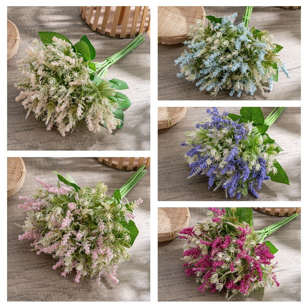 34cm Lavender INS Wind Artificial Flower Bouquet Factory Direct Home Party Wedding Cross-Border Decorations Dried Flowers Plants