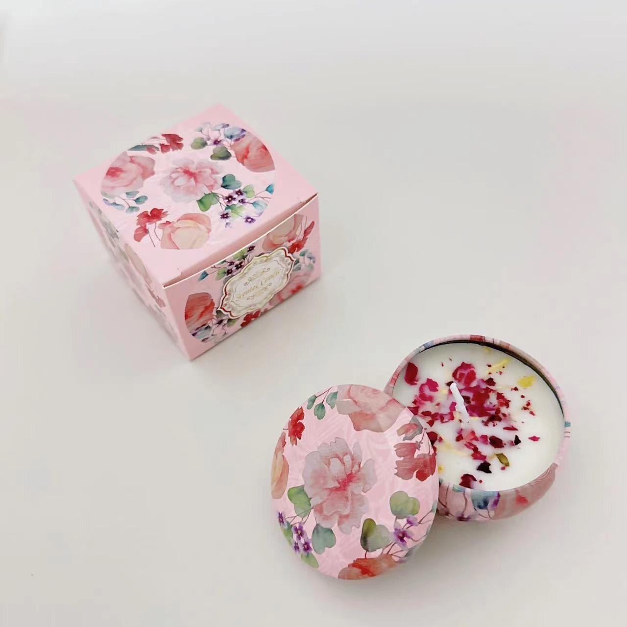 Souvenir Return Gifts Dried Flower Fragrance Candle Wedding Favors and Birthday Gifts Floral Aroma Fragrance Scented Candle