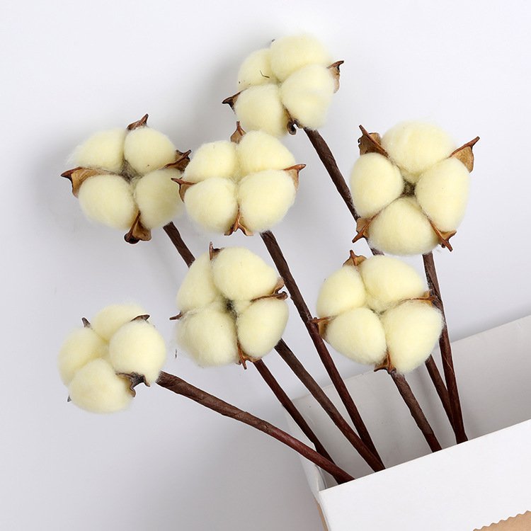 Table Centerpiece Wedding Decoration Office Decor Interior Accessories Home Cotton Dried Flower