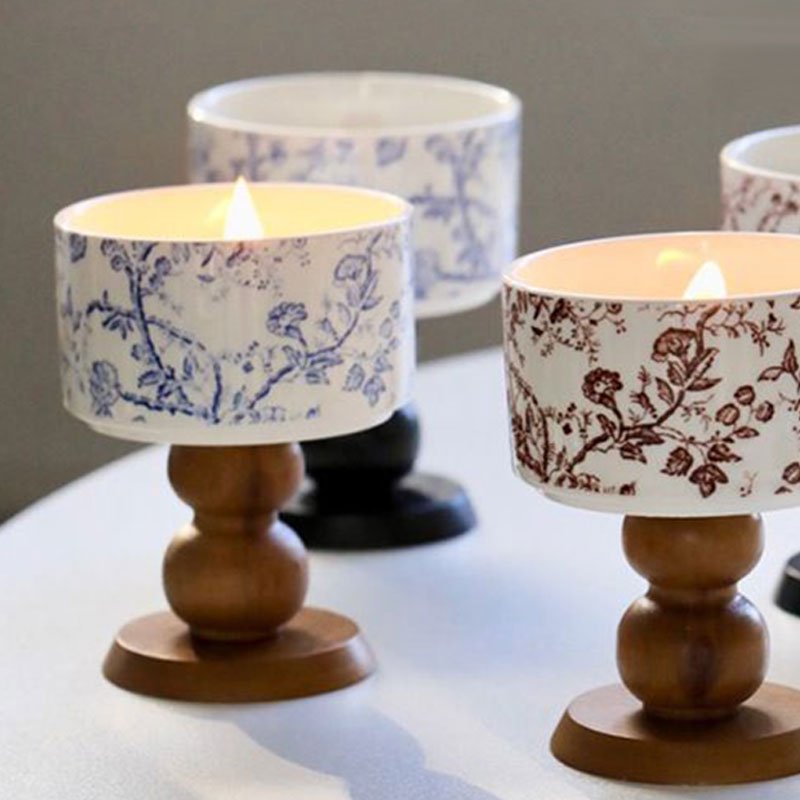 Customized French Aromatherapy style Candle luxury Glass Jar Creative Decoration Wholesale Home Decoration Scented Candle