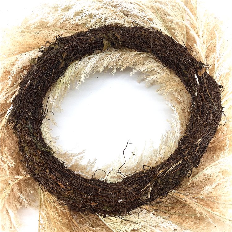 Front Door Supplies Round Custom Pampas flower Artificial Wreath
