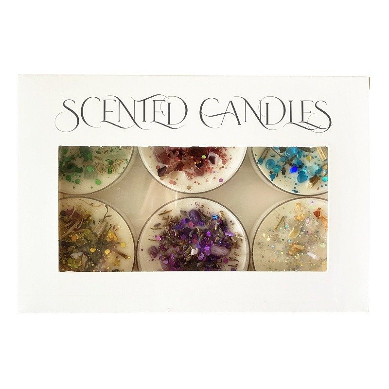 Delicate Candle gift Box 6 Cup Candle Natural Shell decor Scents Soy wax Candle Gift