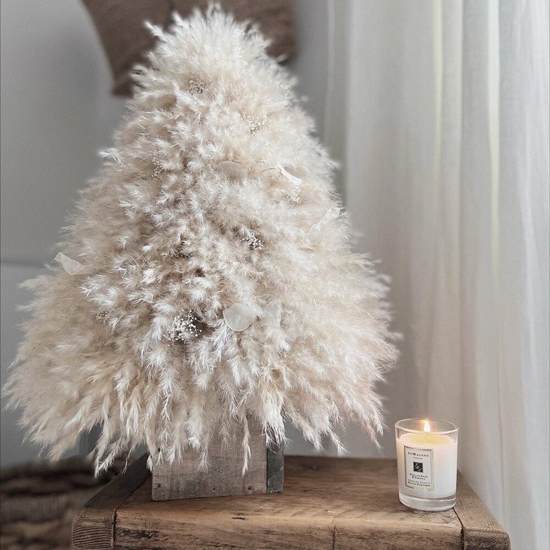 large decorative fluffy tall black dried flower short faux pompas grass decor pampas grass for party decorations pampas flowers