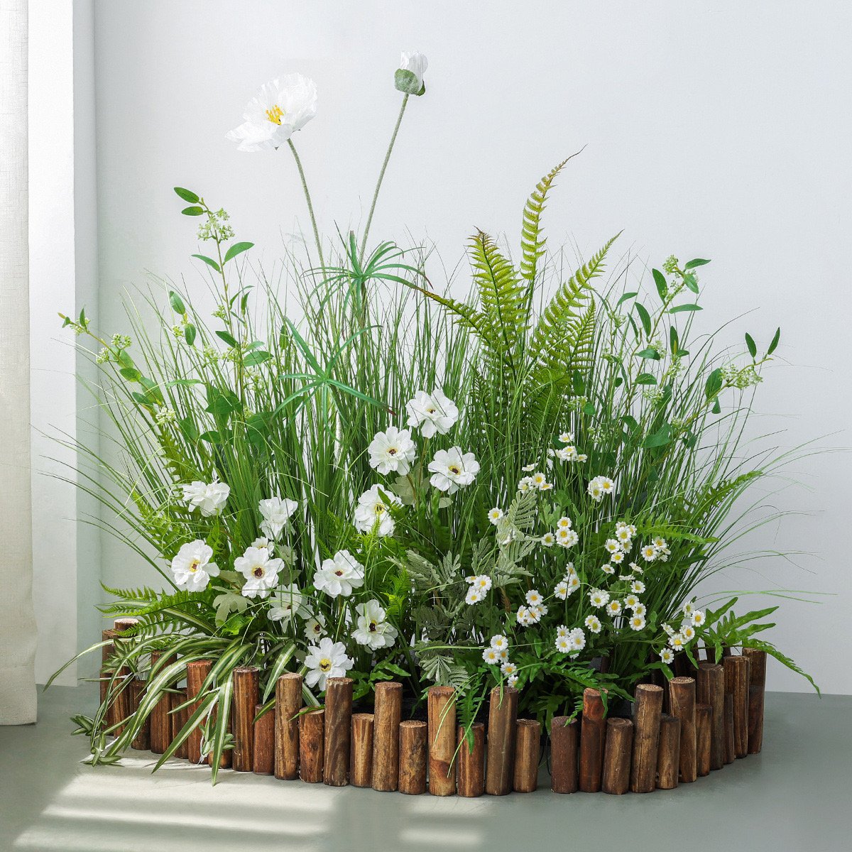 Wedding Decoration Props Simulation Flower Rows Outdoor Wedding Scene Home Living Room Window Display Flowers