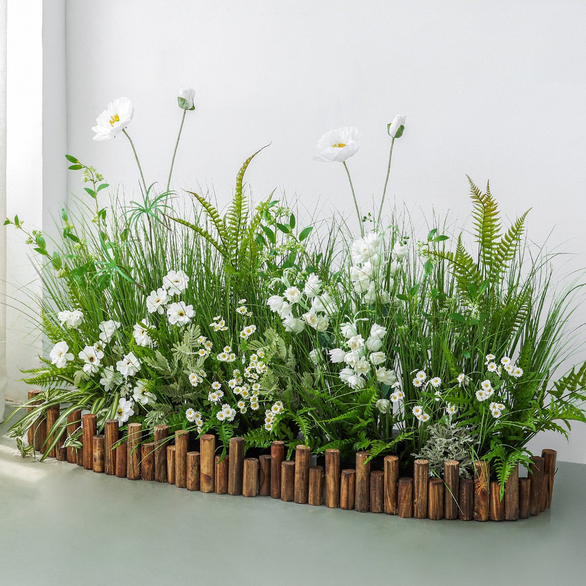 Wedding Decoration Props Simulation Flower Rows Outdoor Wedding Scene Home Living Room Window Display Flowers