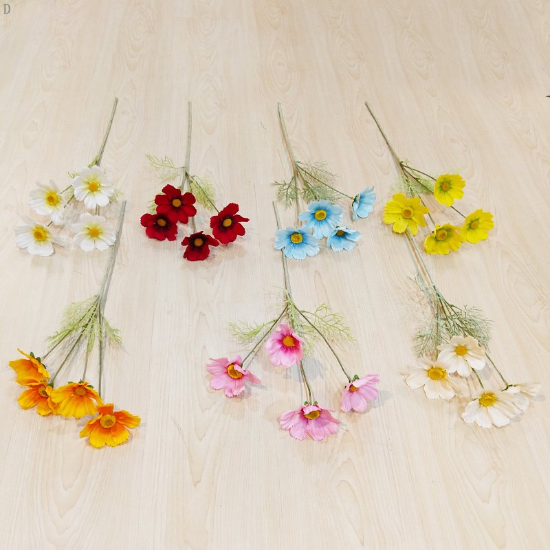 Factory direct sales of 4 Gesang flowers wedding road guide flower decoration floral flocking poppy simulation flowers