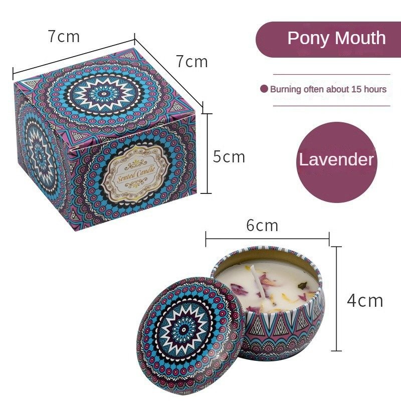 Scented Candles Dried Flower Candle Smokeless Soy Wax Horse Mouth Jar Companion Aromatherapy For Living Room