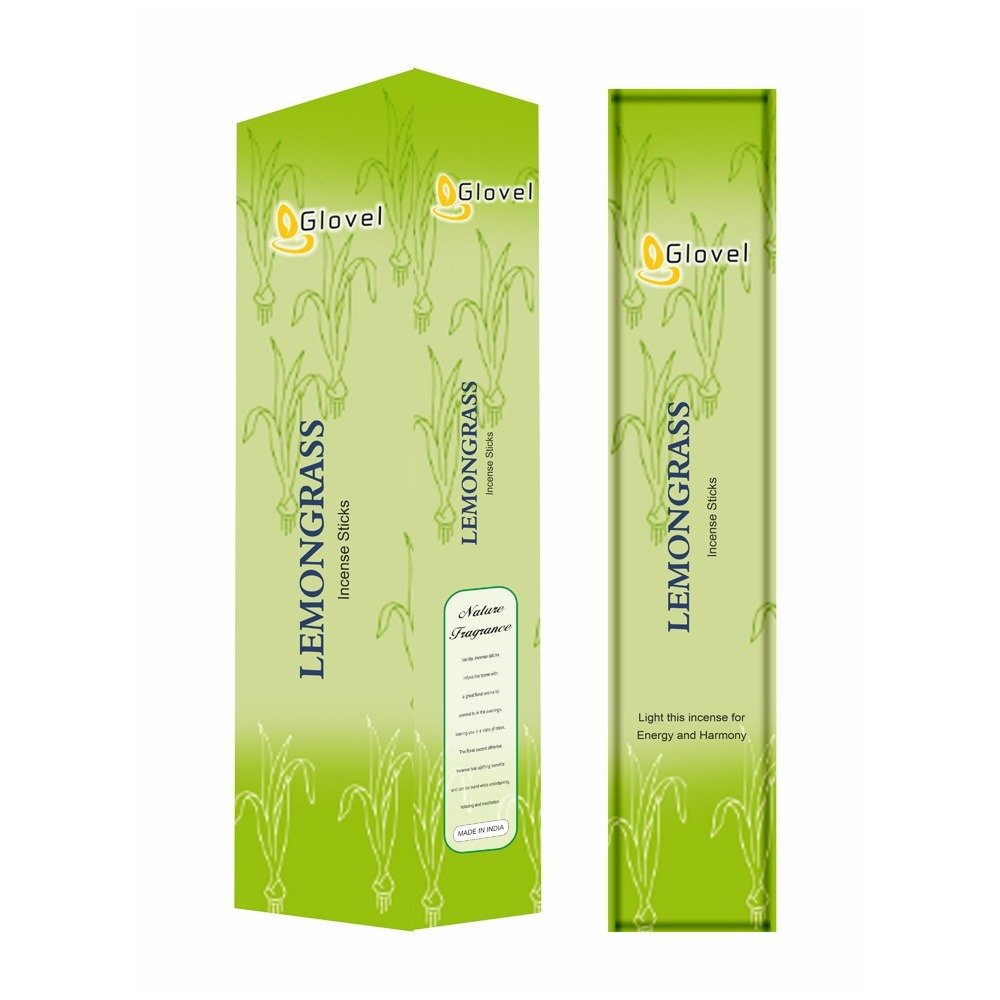 High Selling Lemongrass Incense Stick 9 inch sticks Square Box with scented Pooja Incense Stick Best exporter from India