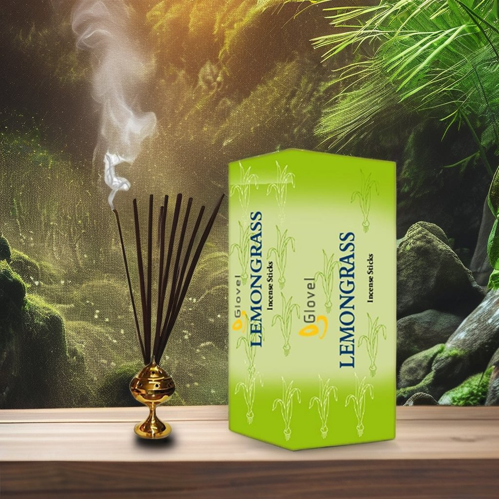 High Selling Lemongrass Incense Stick 9 inch sticks Square Box with scented Pooja Incense Stick Best exporter from India