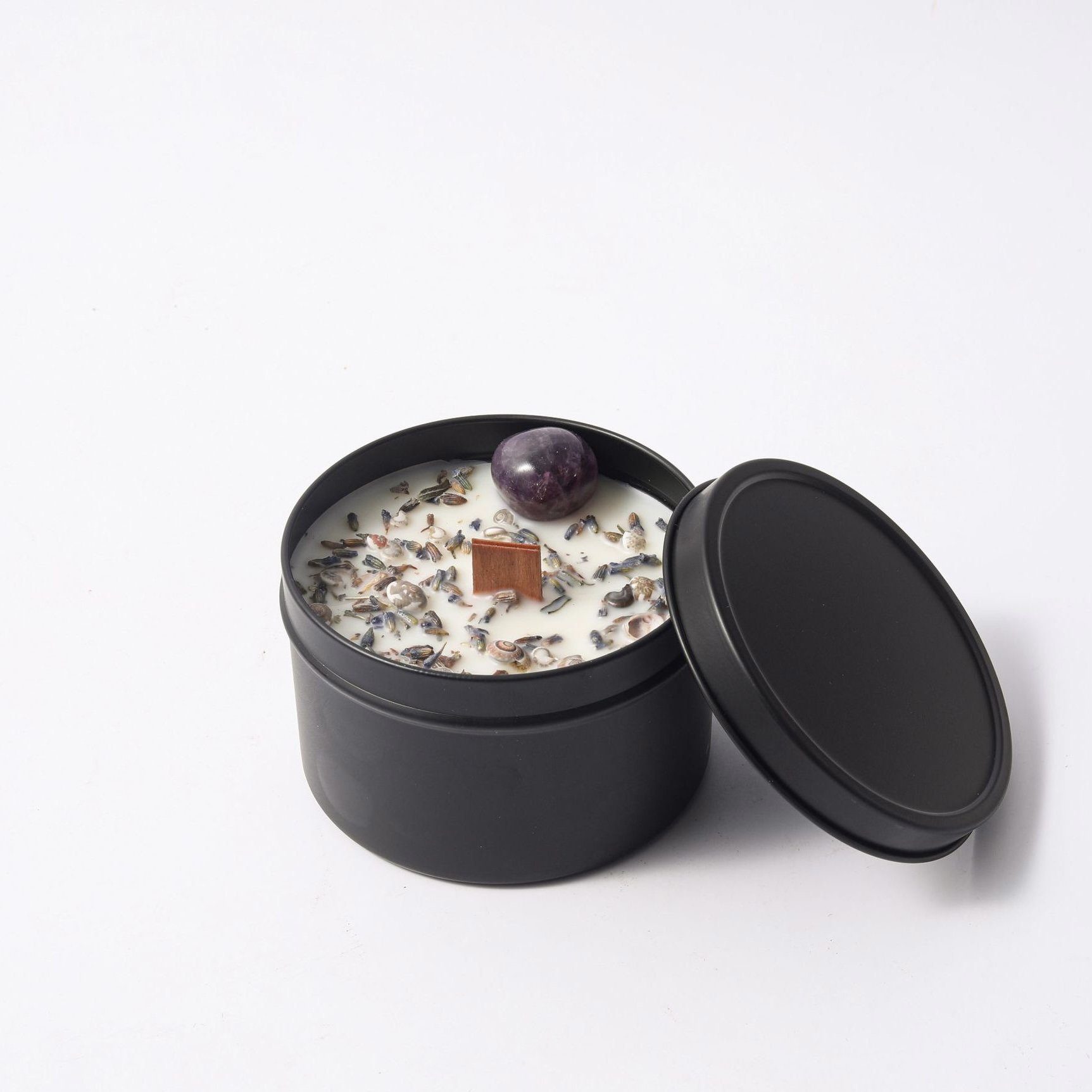 Luxury Custom Private Label Dried Flowers Healing Crystal Aromatherapy Scented Candle/Candels
