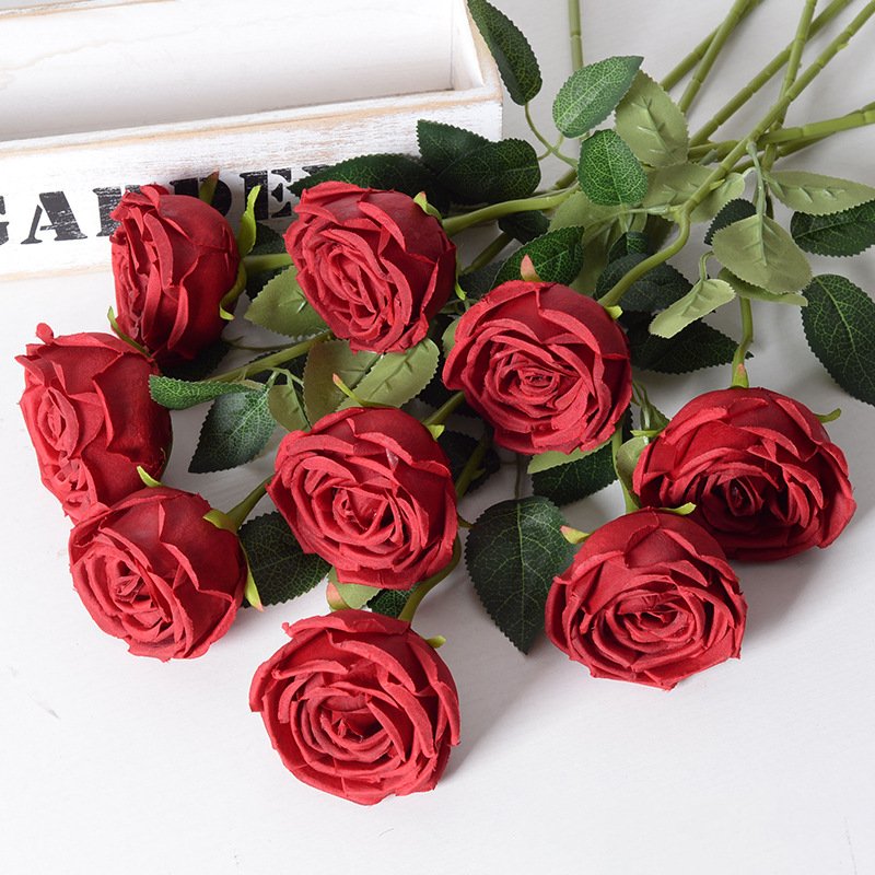 Amazon Silk Peony Bouquet Artificial Flowers Cheap Flowers for Home Wedding Decorative Flowers Hot Sale Rose Pink Jewelry Purple