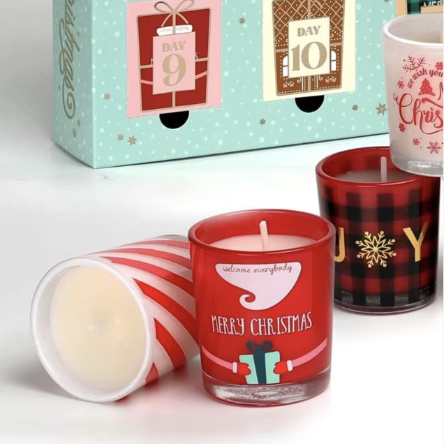 Aesthetic Short Aroma Therapy Candle Set Perfume Soy Wax Christmas 12 pcs Scented Handmade Candles with Unique Scent