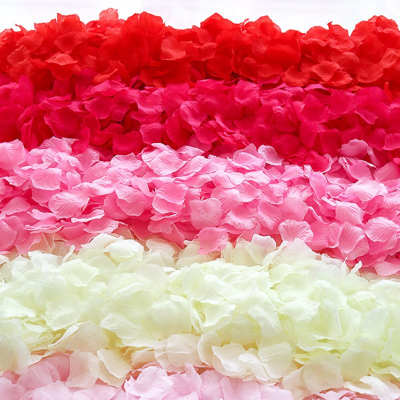 wholesale wedding rose petals artificial silk flower red rose petals Valentine's Day decor Petals
