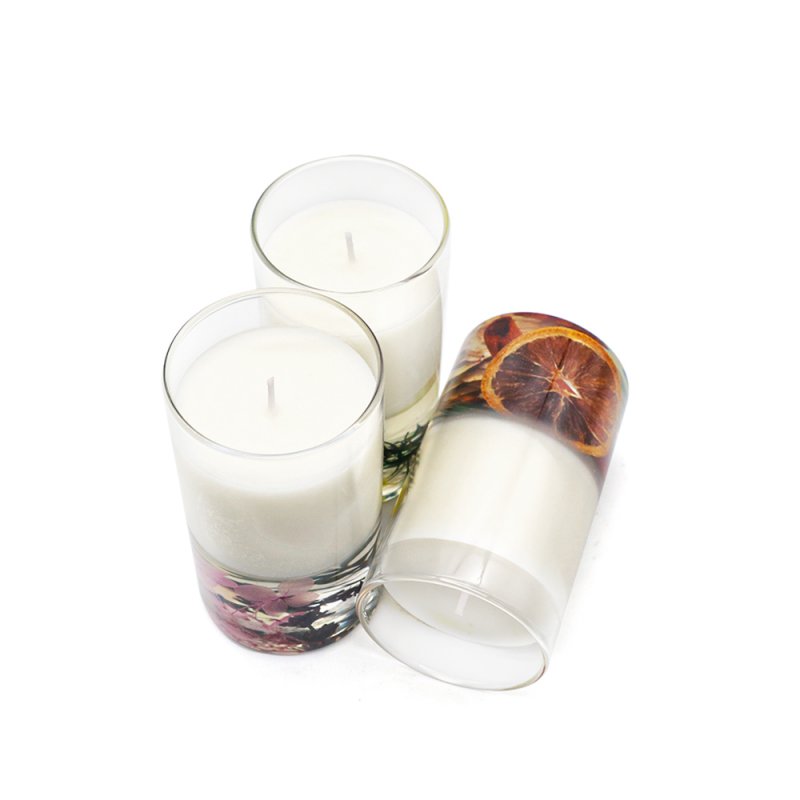 130G/4.58oz custom Logo 35H botanical Aromatherapy dried flower candle scented candle set with gift box for Home Decor