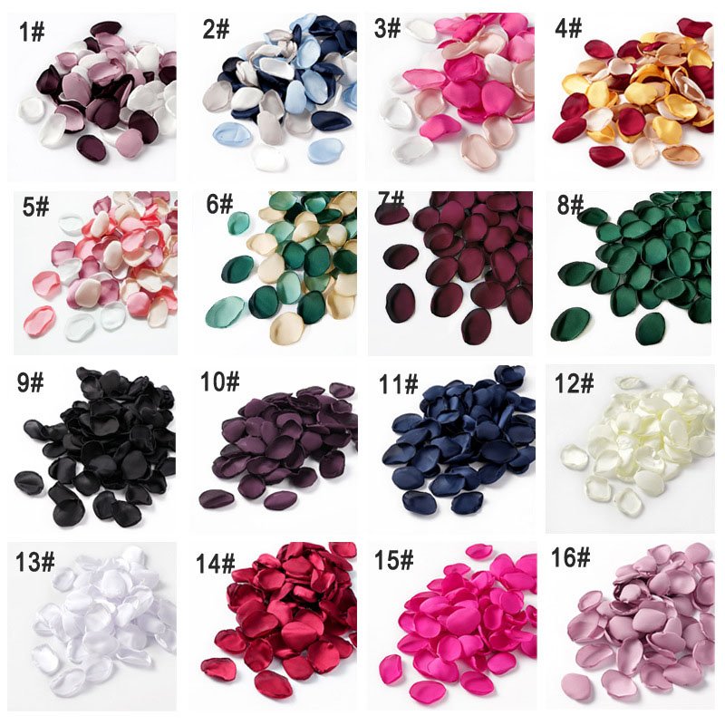 Rose Petals Wholesale Wedding Artificial Real Touch Silk Satin Rose Flower Petal Decorative Flower Petals