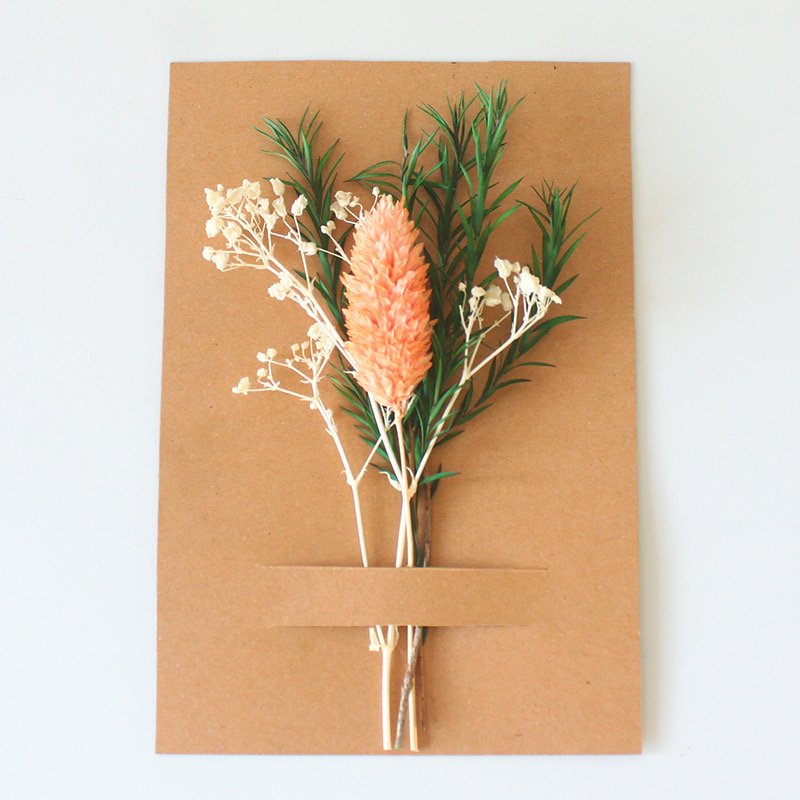 Dried flower mini bouquet wedding corsage everlasting flower greeting card small bouquet cardboard packaging