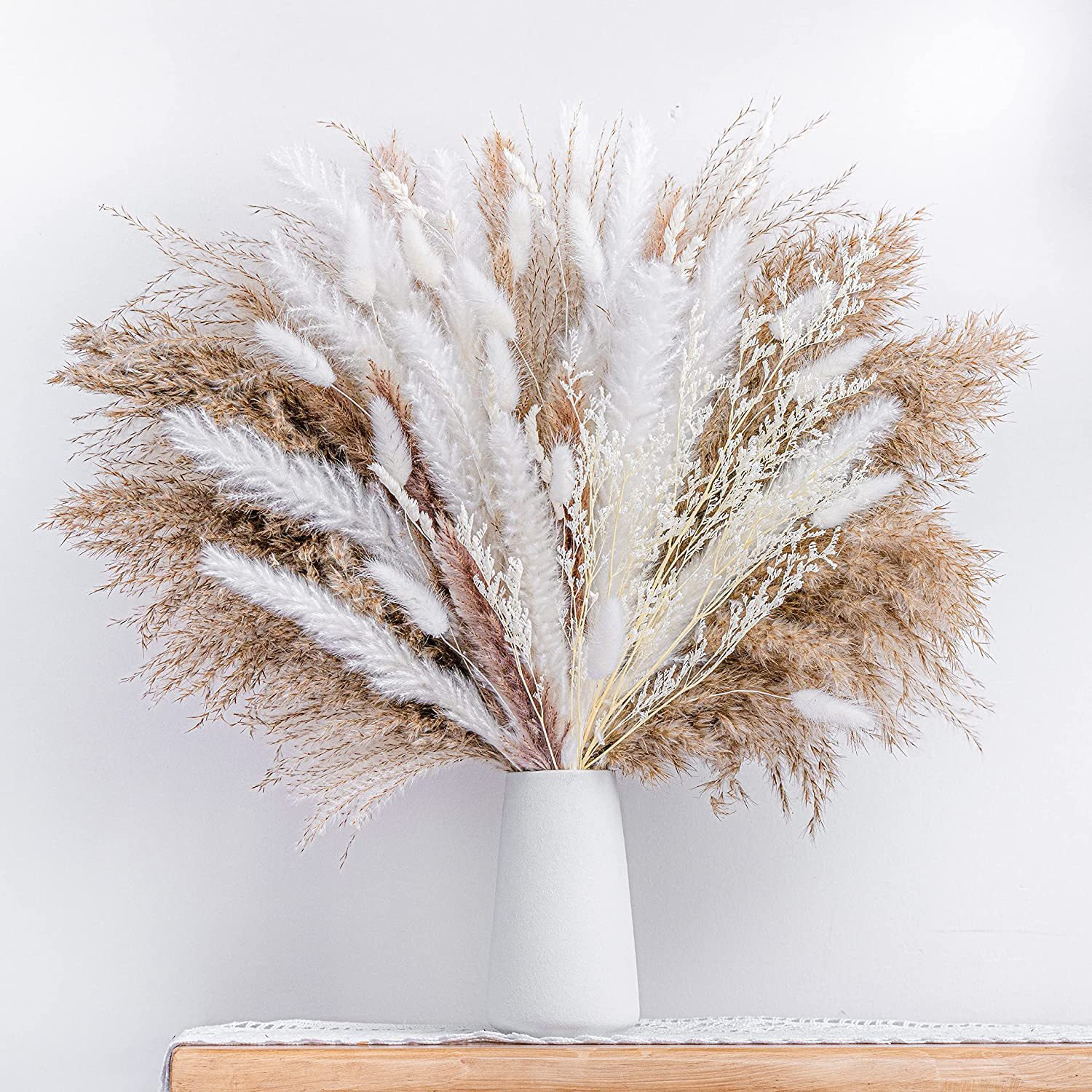 G6 Wedding Floral Arrangements Natural Dried Pampas Grass Dried Flowers and Plants Bunny Tails Grass Dried Flowers Bouquet