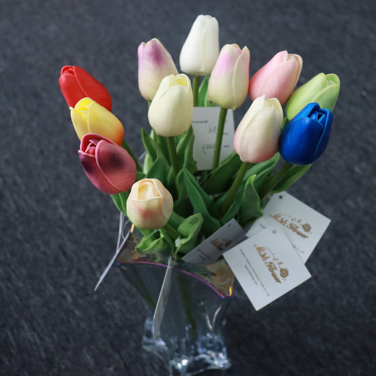 TG003 Artificial Flower Hotel Home Garden Decor Tulip Outdoor PU Silk Flower Wedding Arch Ceiling Wedding Decoration