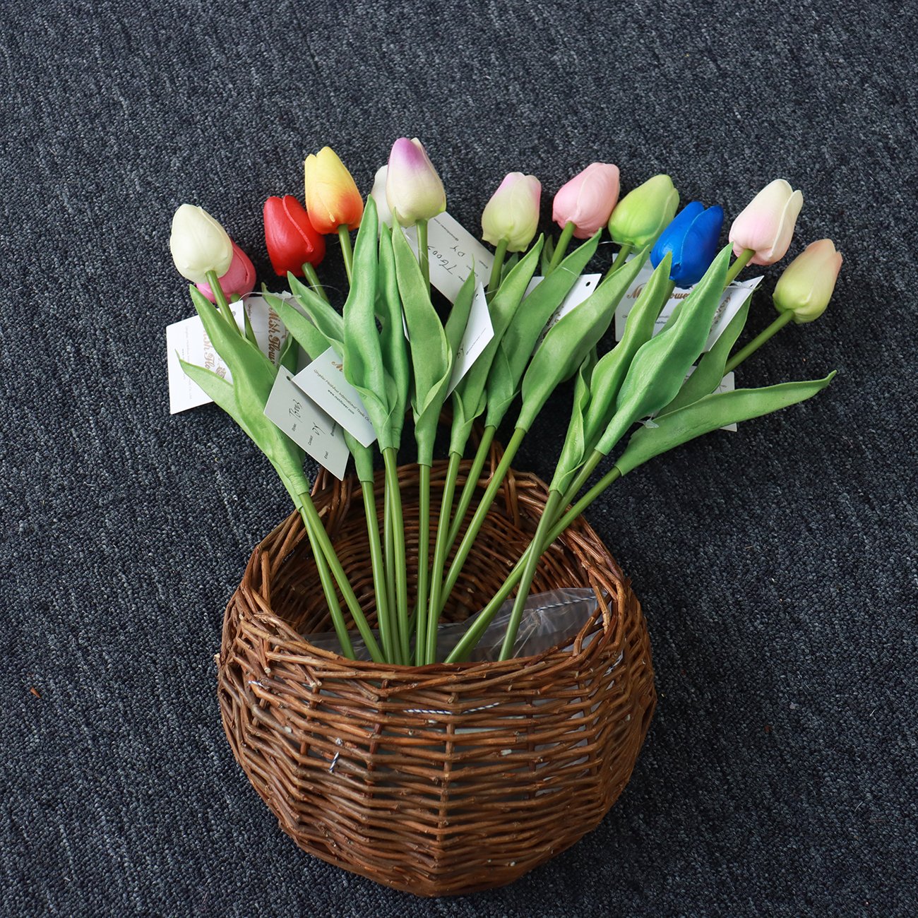 TG003 Artificial Flower Hotel Home Garden Decor Tulip Outdoor PU Silk Flower Wedding Arch Ceiling Wedding Decoration