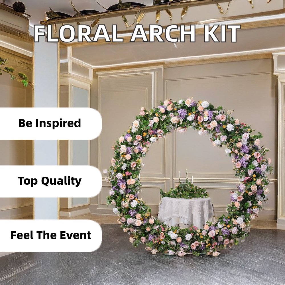 Custom Artificial Floral Arrangement Arch Competitively Priced Wedding Party Backdrop Decoration Graduation New Year's Christmas